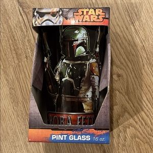 Star Wars Boba Fett Pint Glass Cup